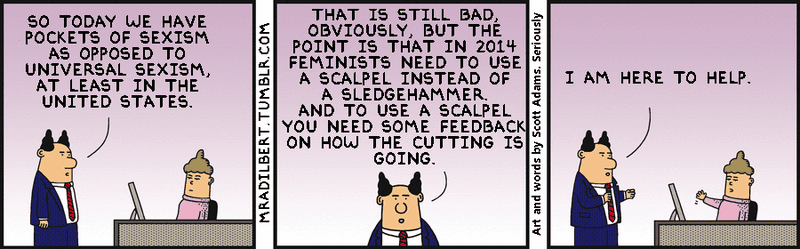 Illustration for article titled MRA Dilbert says what Scott Adams is actually thinking